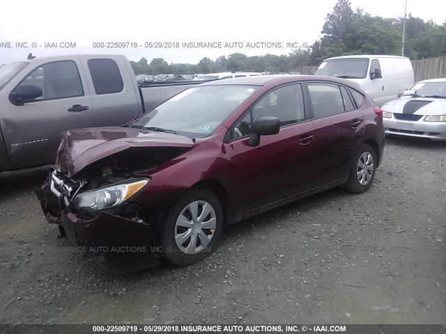 JF1GPAA63D2847811 - 2013 SUBARU IMPREZA RED photo 2