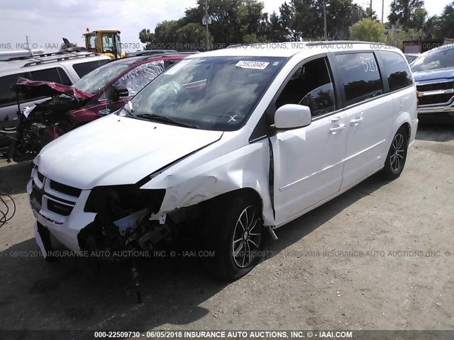 2C4RDGEG9GR375184 - 2016 DODGE GRAND CARAVAN R/T WHITE photo 2