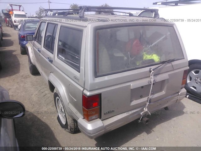 1J4FJ78S4TL142483 - 1996 JEEP CHEROKEE COUNTRY GOLD photo 3