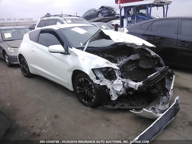 JHMZF1D65ES001844 - 2014 HONDA CR-Z EX WHITE photo 1