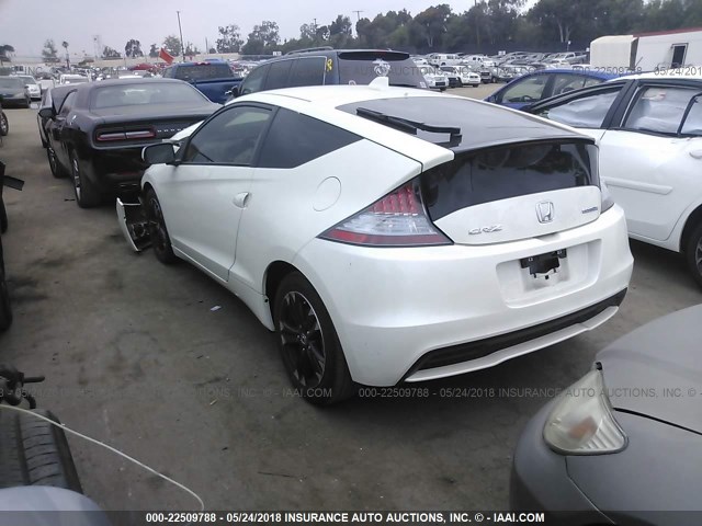 JHMZF1D65ES001844 - 2014 HONDA CR-Z EX WHITE photo 3