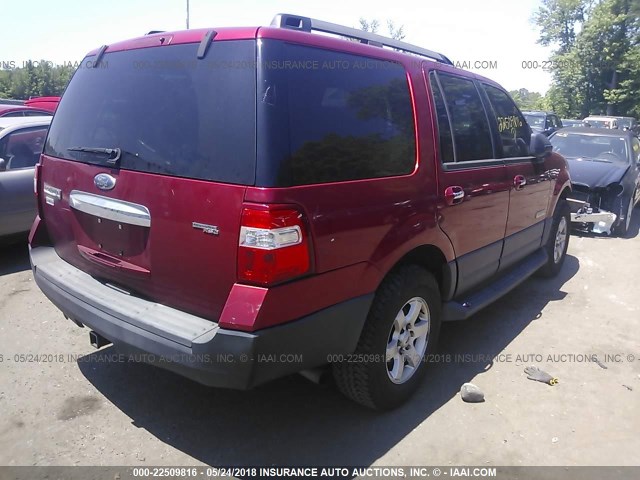 1FMFU15507LA35425 - 2007 FORD EXPEDITION XLT RED photo 4