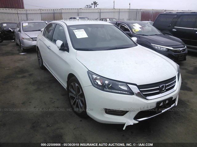 1HGCR2F56FA200399 - 2015 HONDA ACCORD SPORT WHITE photo 1