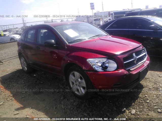 1B3HB48B27D403122 - 2007 DODGE CALIBER SXT RED photo 1