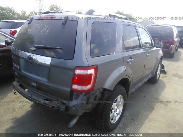 1FMCU9E76BKB67302 - 2011 FORD ESCAPE LIMITED GRAY photo 4