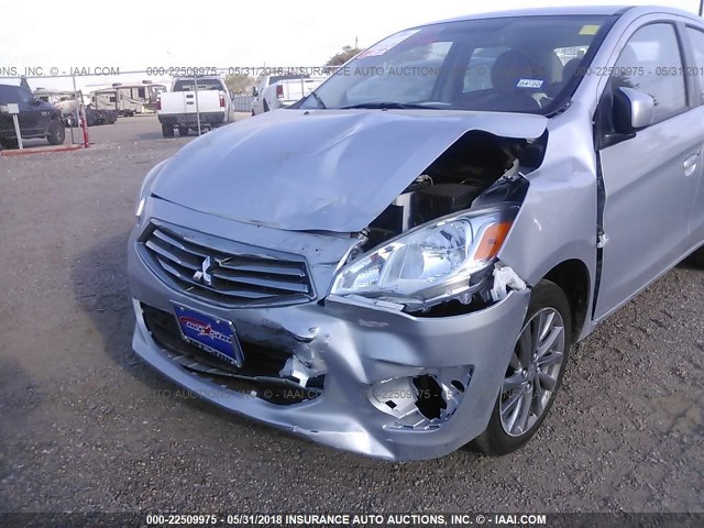 ML32F3FJ3JHF09596 - 2018 MITSUBISHI MIRAGE G4 ES Серебристый фото 6