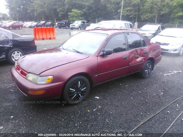 2T1AE09E9PC001068 - 1993 TOYOTA COROLLA LE/DX RED photo 2