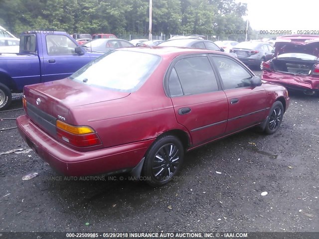 2T1AE09E9PC001068 - 1993 TOYOTA COROLLA LE/DX 红色 照片 4