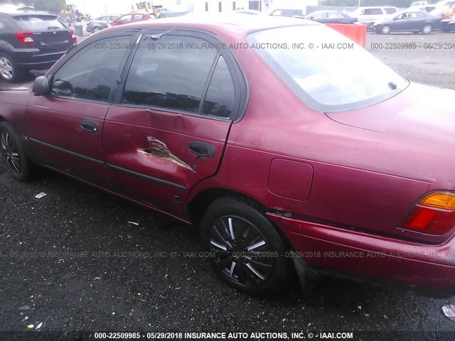 2T1AE09E9PC001068 - 1993 TOYOTA COROLLA LE/DX 红色 照片 6