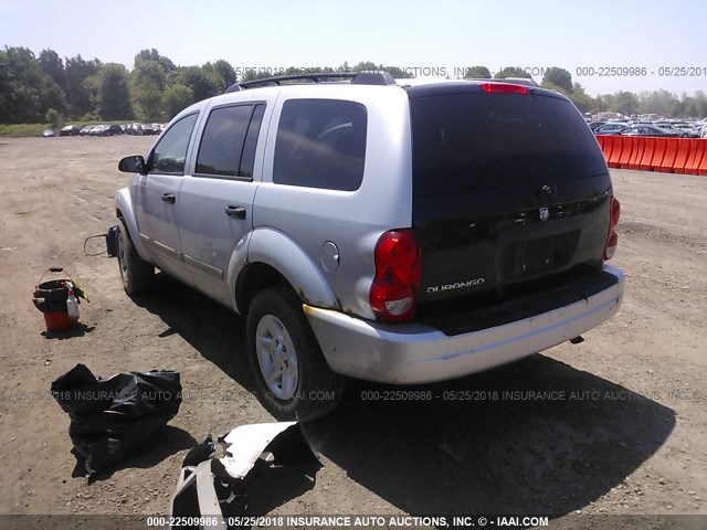 1D4HB48N25F540896 - 2005 DODGE DURANGO SLT SILVER photo 3