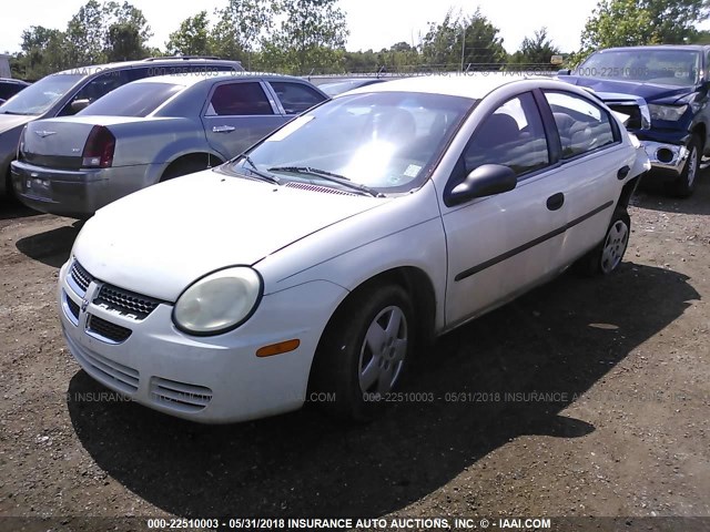 1B3ES26C24D624458 - 2004 DODGE NEON SE WHITE photo 2