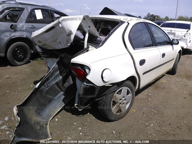 1B3ES26C24D624458 - 2004 DODGE NEON SE WHITE photo 4