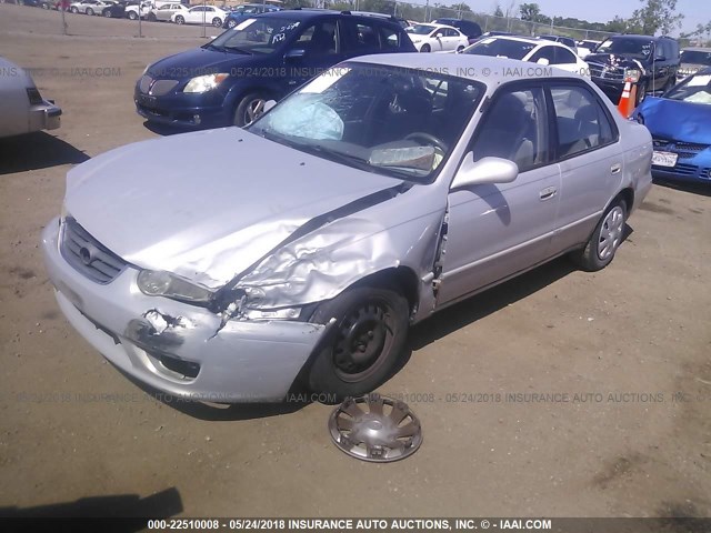 1NXBR12E02Z650886 - 2002 TOYOTA COROLLA CE/LE/S SILVER photo 2