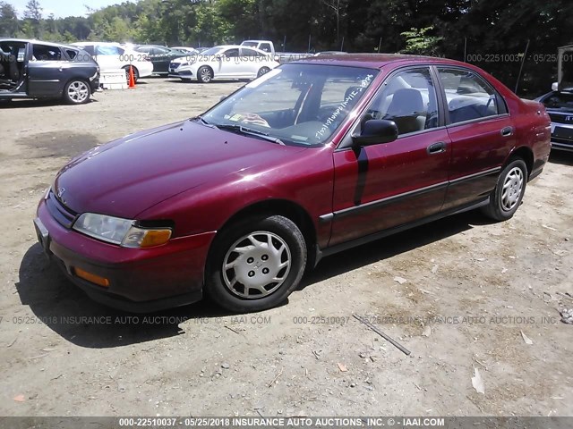 1HGCD5621RA147864 - 1994 HONDA ACCORD DX RED photo 2