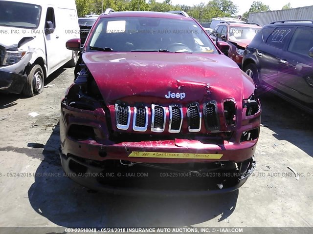 1C4PJMDS8EW152322 - 2014 JEEP CHEROKEE LIMITED RED photo 6