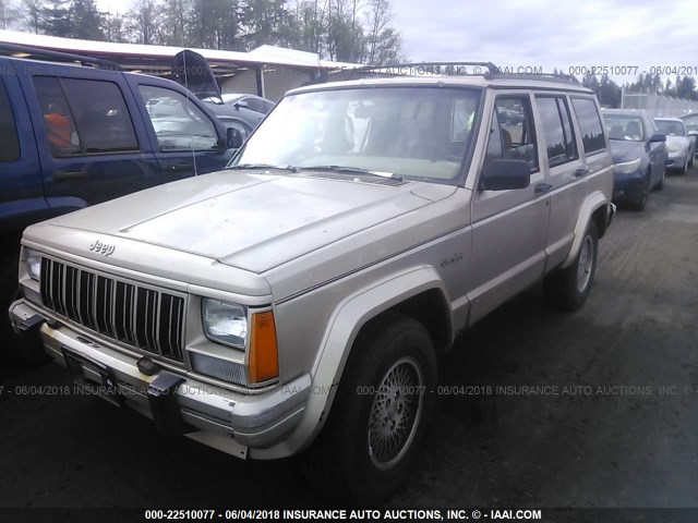 1J4FJ78S5PL578460 - 1993 JEEP CHEROKEE COUNTRY GOLD photo 2