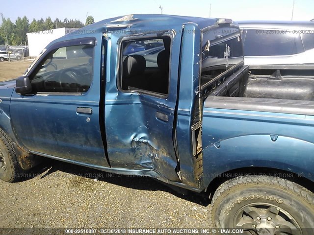 1N6ED27T64C437105 - 2004 NISSAN FRONTIER CREW CAB XE V6 BLUE photo 6