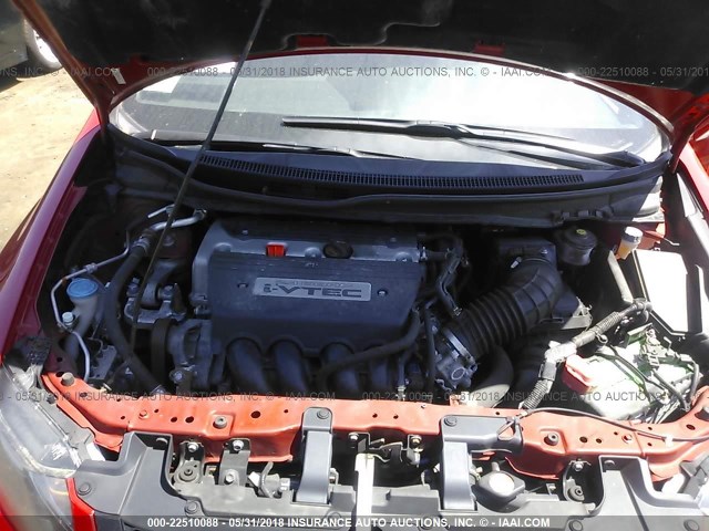 2HGFG4A58DH701783 - 2013 HONDA CIVIC SI RED photo 10