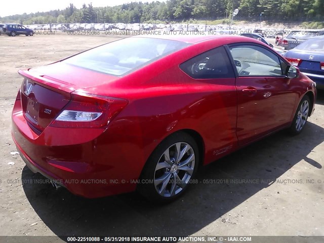 2HGFG4A58DH701783 - 2013 HONDA CIVIC SI RED photo 4