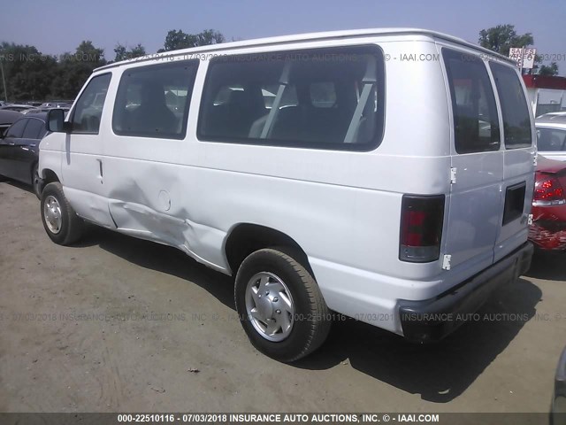 1FBNE3BL4BDB32694 - 2011 FORD ECONOLINE E350 SUPER DUTY WAGON WHITE photo 3