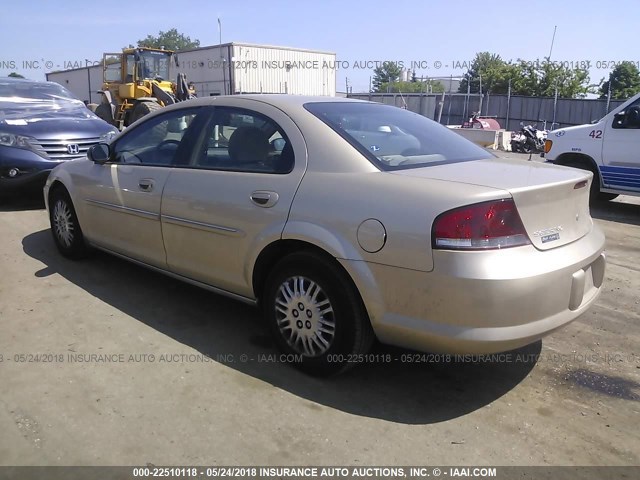 1C3EL46U01N706652 - 2001 CHRYSLER SEBRING LX TAN photo 3