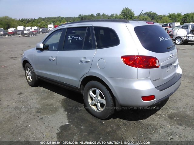 5NMSG13D98H189137 - 2008 HYUNDAI SANTA FE GLS SILVER photo 3