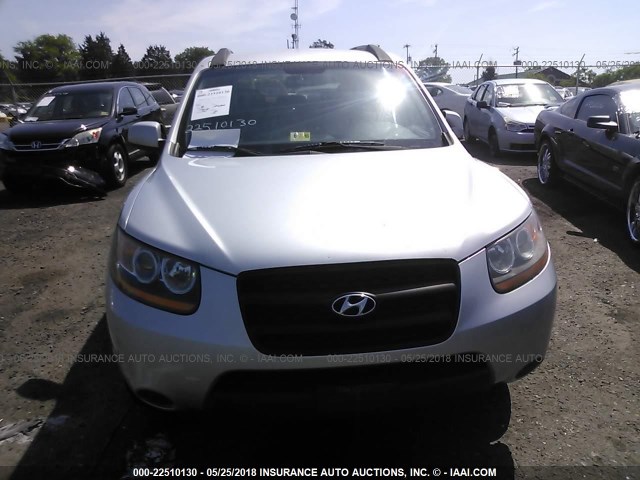 5NMSG13D98H189137 - 2008 HYUNDAI SANTA FE GLS SILVER photo 6