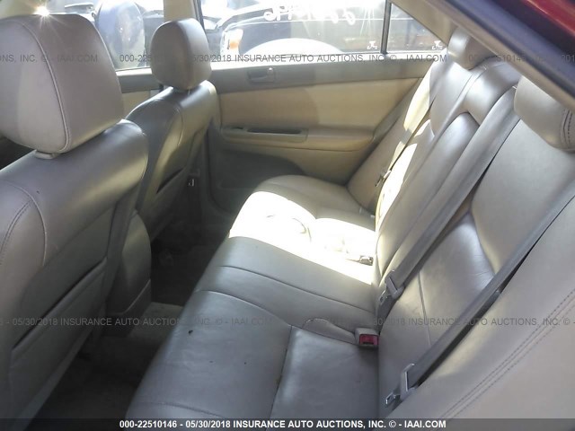 4T1BF32K82U007910 - 2002 TOYOTA CAMRY LE/XLE/SE RED photo 8