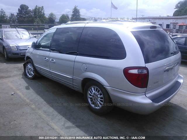2C8GP64L12R617190 - 2002 CHRYSLER TOWN & COUNTRY LIMITED SILVER photo 3