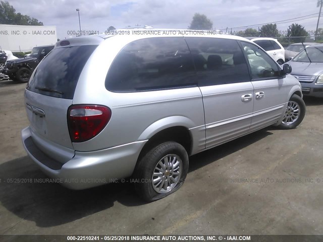 2C8GP64L12R617190 - 2002 CHRYSLER TOWN & COUNTRY LIMITED SILVER photo 4