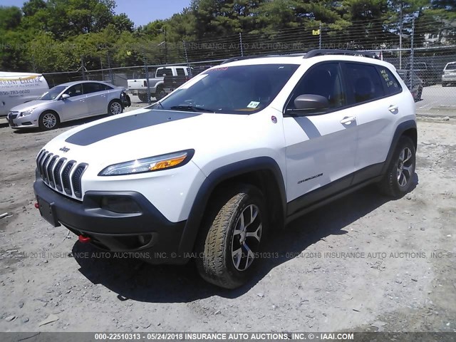 1C4PJMBSXEW267605 - 2014 JEEP CHEROKEE TRAILHAWK 白色 照片 2