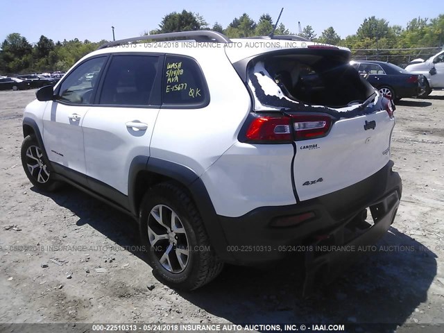 1C4PJMBSXEW267605 - 2014 JEEP CHEROKEE TRAILHAWK 白色 照片 3