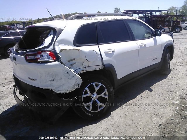 1C4PJMBSXEW267605 - 2014 JEEP CHEROKEE TRAILHAWK 白色 照片 4