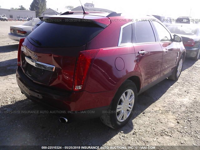 3GYFNDEY9AS627267 - 2010 CADILLAC SRX LUXURY COLLECTION RED photo 4