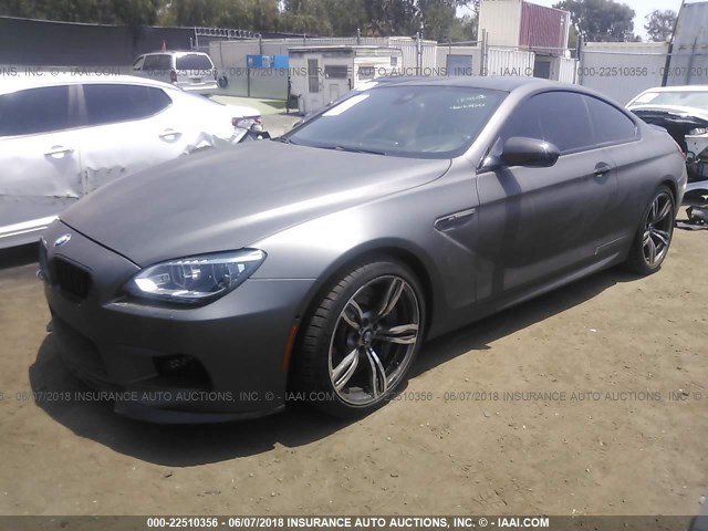 WBSLX9C56DD159911 - 2013 BMW M6 GRAY photo 2
