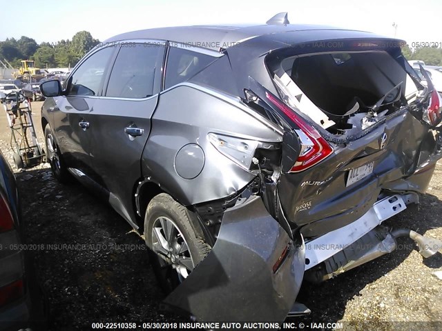 5N1AZ2MG6GN147283 - 2016 NISSAN MURANO S/SL/SV/PLATINUM SILVER photo 3