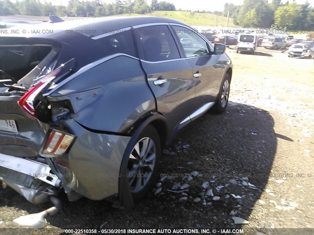 5N1AZ2MG6GN147283 - 2016 NISSAN MURANO S/SL/SV/PLATINUM SILVER photo 4