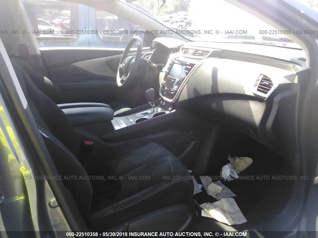 5N1AZ2MG6GN147283 - 2016 NISSAN MURANO S/SL/SV/PLATINUM SILVER photo 5