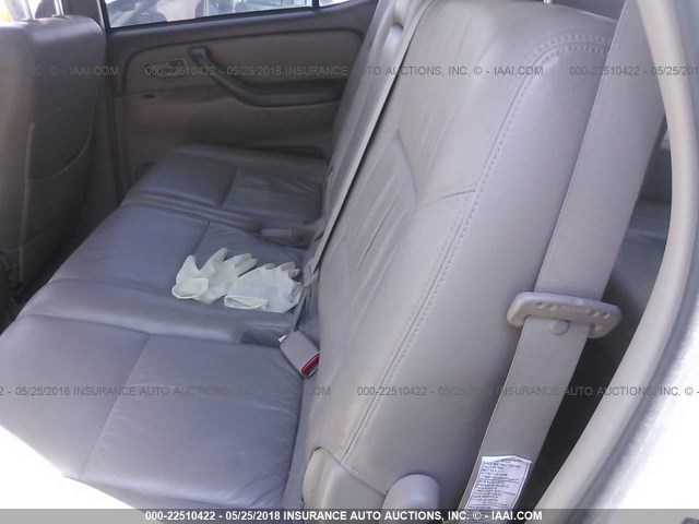 5TDZT34A86S278900 - 2006 TOYOTA SEQUOIA SR5 WHITE photo 8