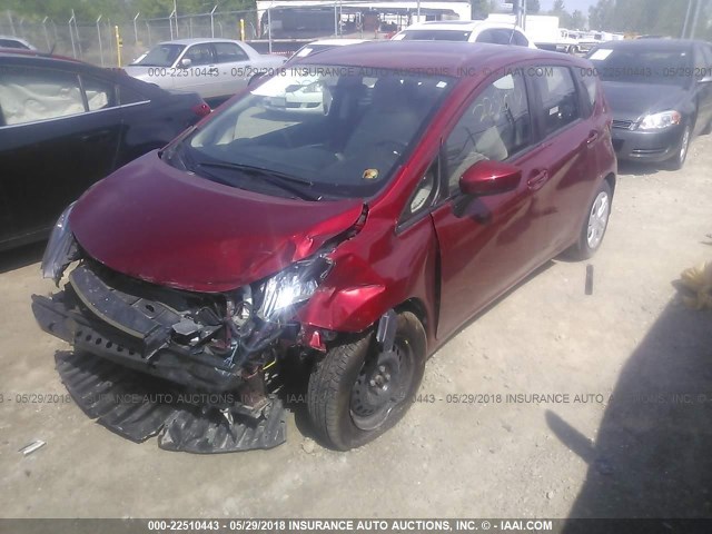 3N1CE2CP0HL355089 - 2017 NISSAN VERSA NOTE S/S PLUS/SV/SL/SR RED photo 2