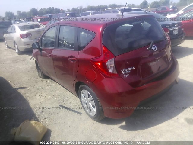 3N1CE2CP0HL355089 - 2017 NISSAN VERSA NOTE S/S PLUS/SV/SL/SR RED photo 3