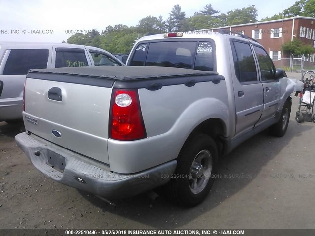 1FMZU67K45UB56110 - 2005 FORD EXPLORER SPORT TR  SILVER photo 4