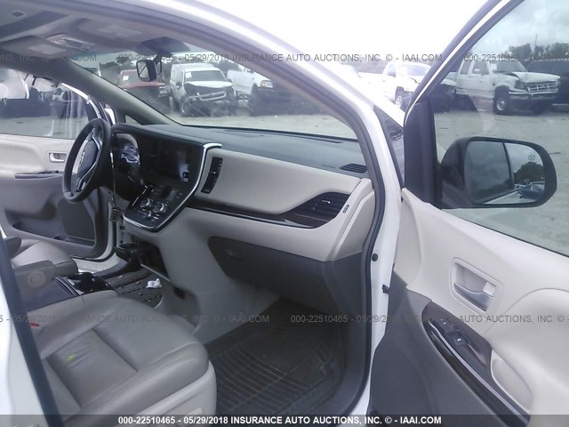 5TDYK3DCXFS664122 - 2015 TOYOTA SIENNA XLE/LIMITED WHITE photo 5