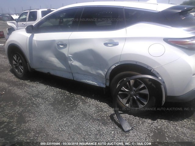 5N1AZ2MGXJN101012 - 2018 NISSAN MURANO S/SL/SV/PLATINUM WHITE photo 6