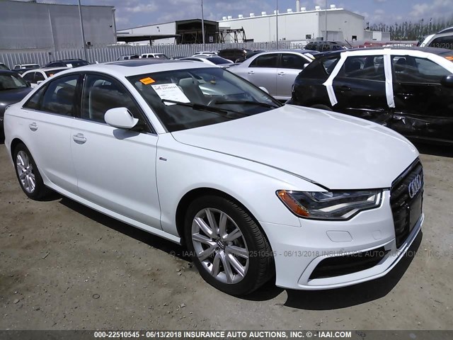 WAUHMAFC0EN148638 - 2014 AUDI A6 PRESTIGE თეთრი ფოტო 1