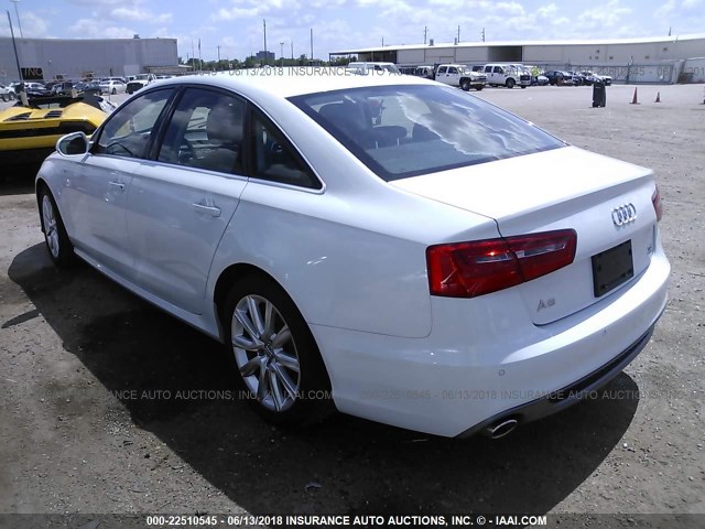 WAUHMAFC0EN148638 - 2014 AUDI A6 PRESTIGE თეთრი ფოტო 3