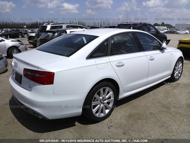 WAUHMAFC0EN148638 - 2014 AUDI A6 PRESTIGE თეთრი ფოტო 4