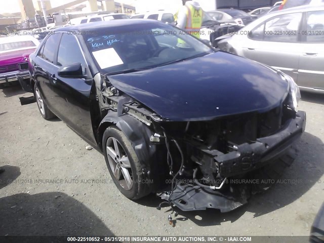 4T1BF1FK6CU507029 - 2012 TOYOTA CAMRY SE/LE/XLE BLACK photo 1