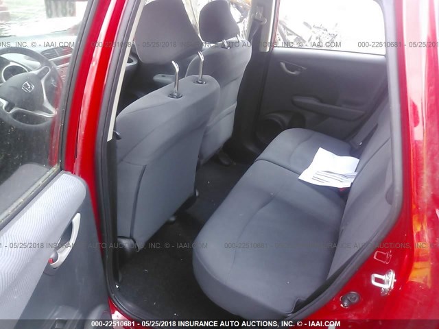 JHMGE8H38DC068465 - 2013 HONDA FIT RED photo 8