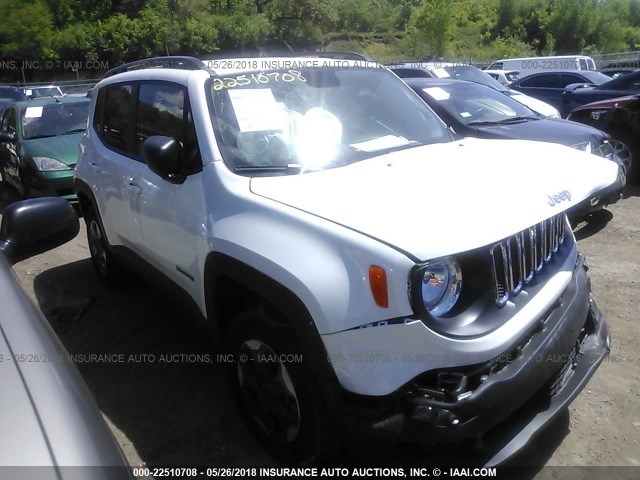 ZACCJBAB8HPG39917 - 2017 JEEP RENEGADE SPORT WHITE photo 1